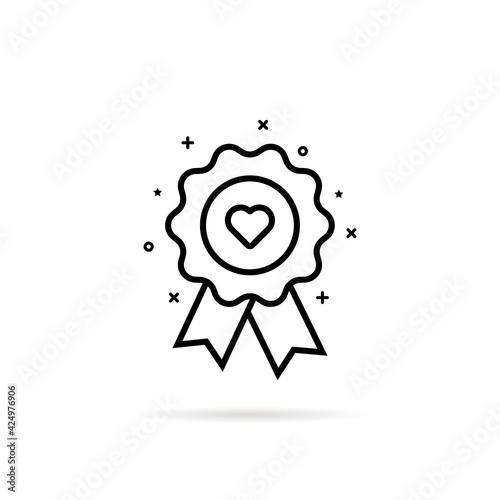 favorite icon like warranty rosette