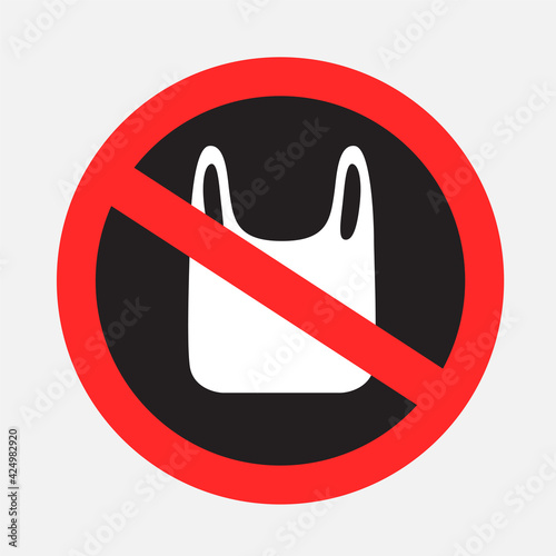 polyethylene pack prohibited dark sticker