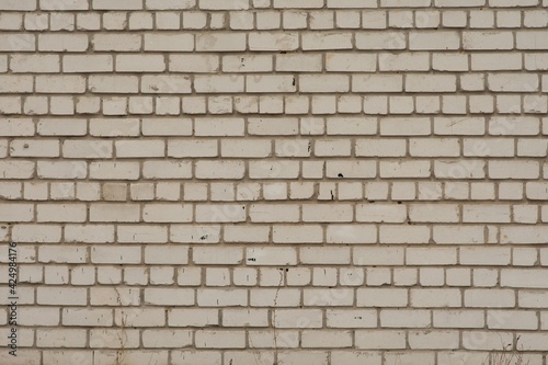 Wallpaper Mural White horizontal brick texture wall. Brick background. High quality photo Torontodigital.ca