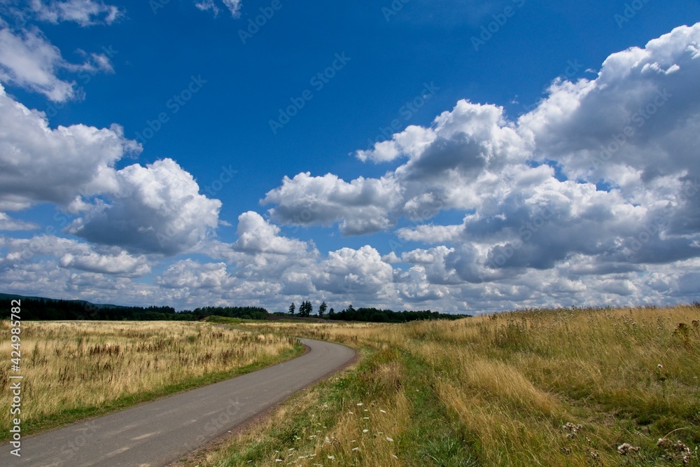 Road in the hills of the Eifel in Germany Road in the hills of the Eifel in Germany