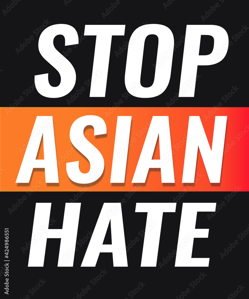 Stop Asian hate Banner Template 2021