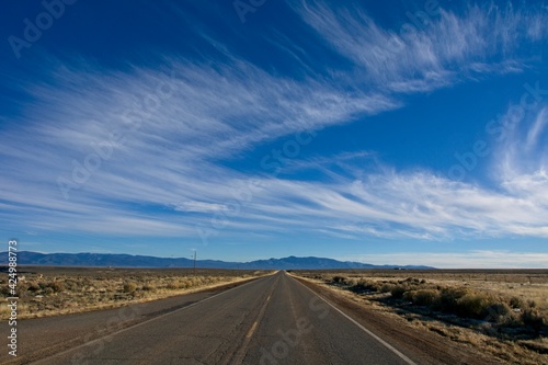 Empty road near Taos New Mexico
