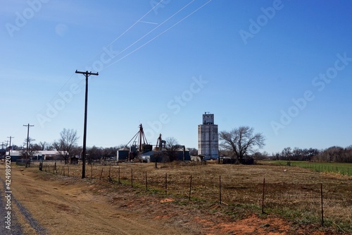 Hammon USA - 6 January 2015 - Grain elevator in Hammon in Oklahoma USA photo