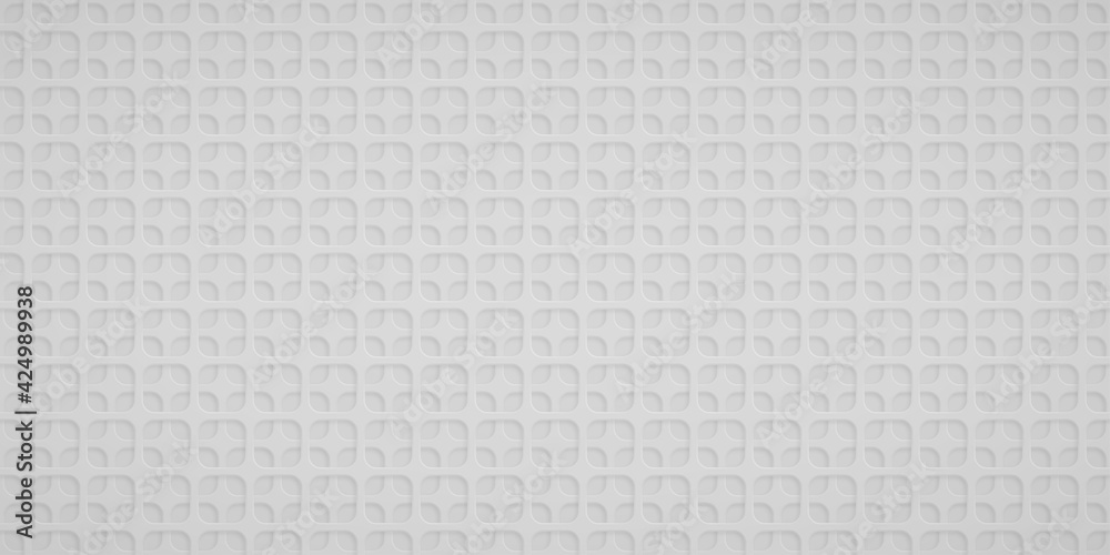 Abstract background with squares holes in white colors