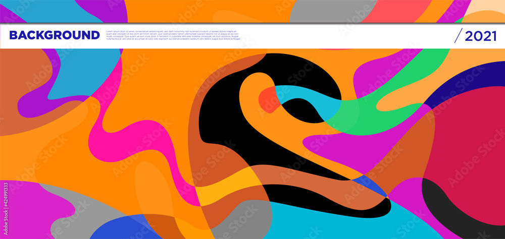 Fototapeta premium Vector colorful liquid abstract background pattern