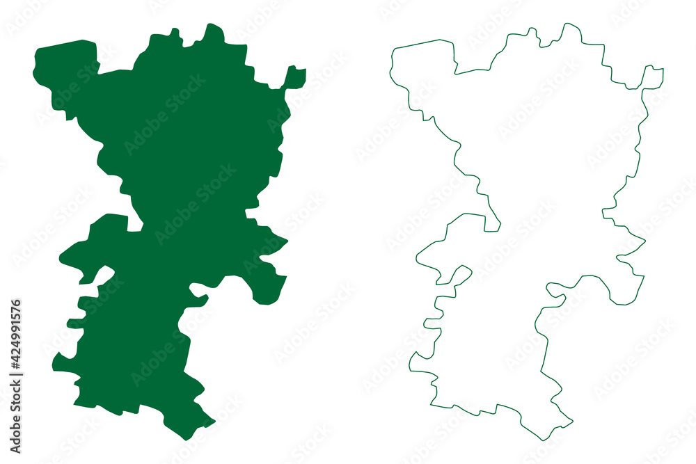 Mahendragarh district (Haryana State, Republic of India) map vector illustration, scribble sketch Mahendragarh map Mahendragarh district (Haryana State, Republic of India) map vector illustration, scribble sketch Mahendragarh map