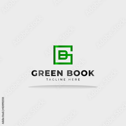 simple logo monogram letters G and B