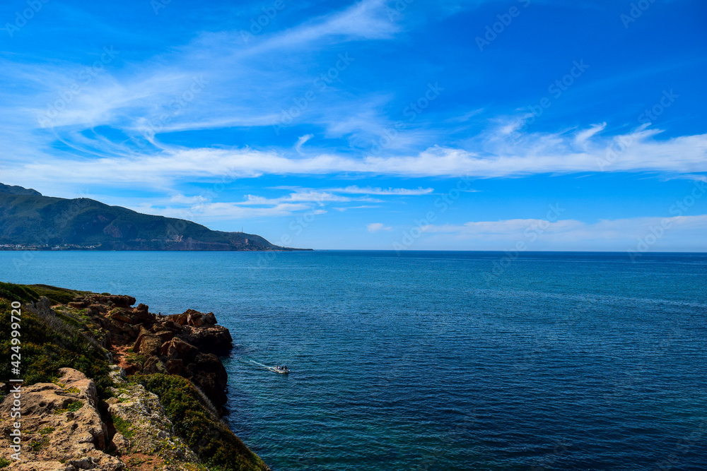 Beautiful view of the open blue Mediterranean sea Beautiful view of the open blue Mediterranean sea