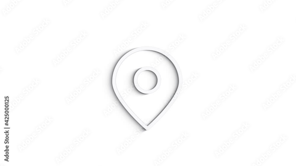 Grey marker line icon on white background. Front view. 4K Video motion graphic animation Grey marker line icon on white background. Front view. 4K Video motion graphic animation