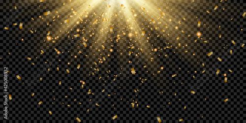 Light flare special effect with rays of light and magic sparkles. Glow transparent vector light effect set, explosion, glitter, spark, sun flash. Vector illustration.