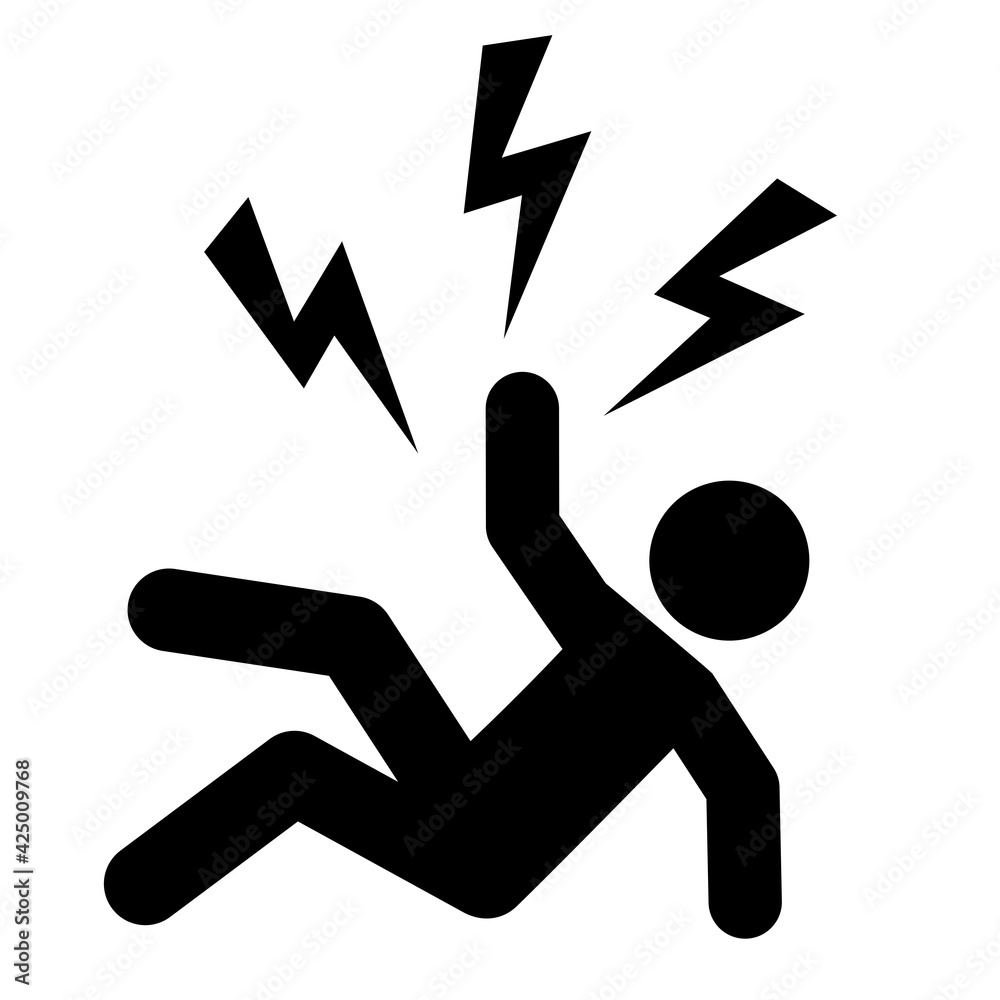 Electric shock vector icon Stock Vector | Adobe Stock