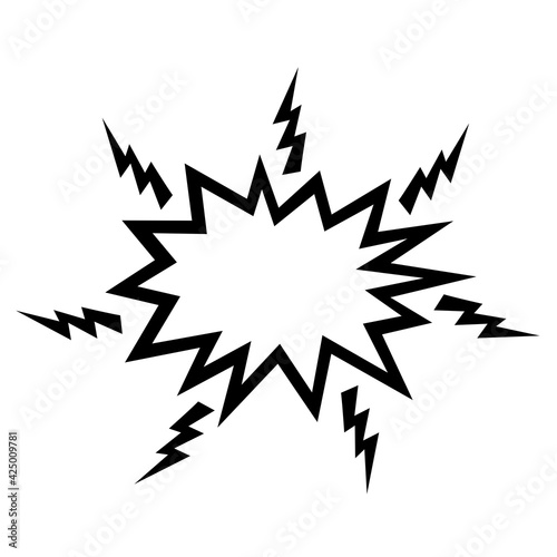 Electric explosion cloud, vector icon