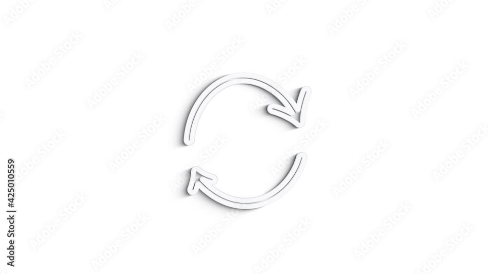 Grey arrows line icon on white background. Front view. 4K Video motion graphic animation Grey arrows line icon on white background. Front view. 4K Video motion graphic animation