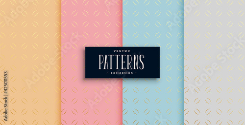stylish ethnic golden pattern set of four