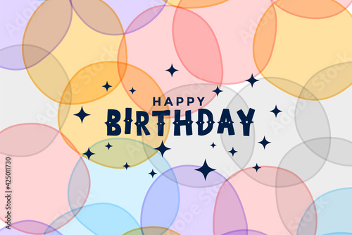 lovely happy birthday invitation colorful card design