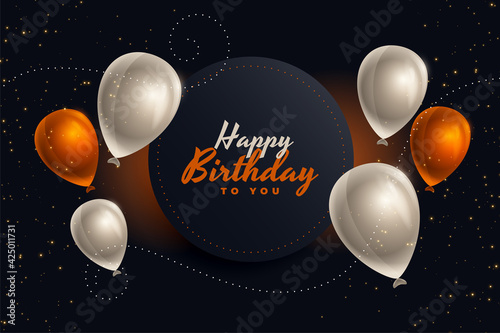 happy birthday balloons card in nice colors