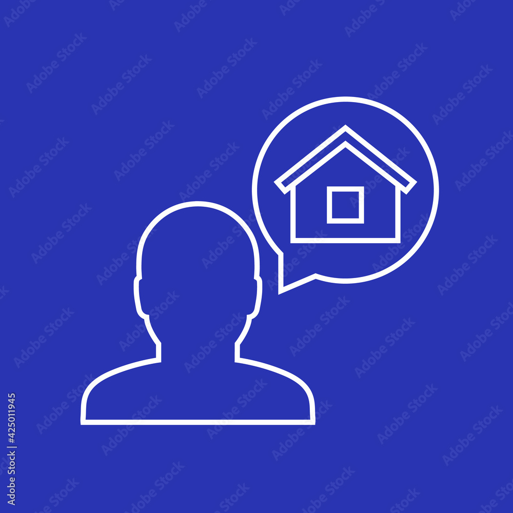 landlord or owner icon, line vector landlord or owner icon, line vector