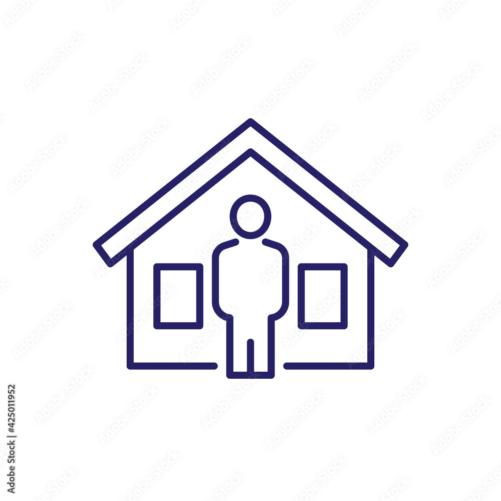 landlord, house owner line icon