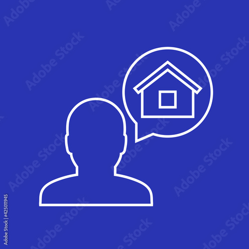 landlord or owner icon  line vector