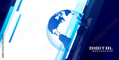 digital earth technology concept background