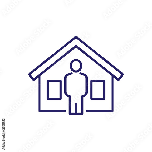 landlord, house owner line icon