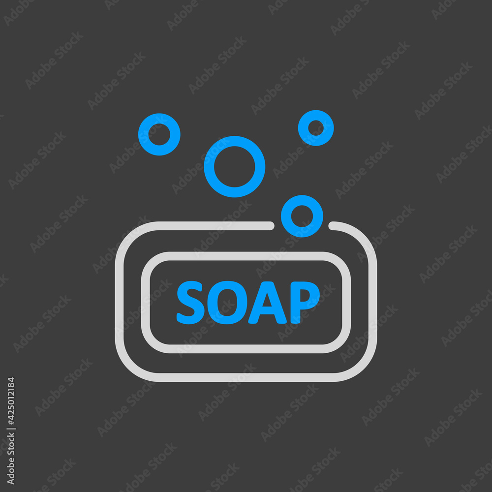 Soap vector flat icon. Hygiene isolated sign Soap vector flat icon. Hygiene isolated sign