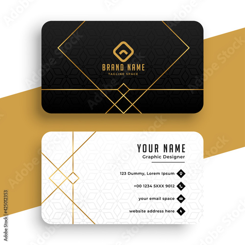 minimal golden business card template