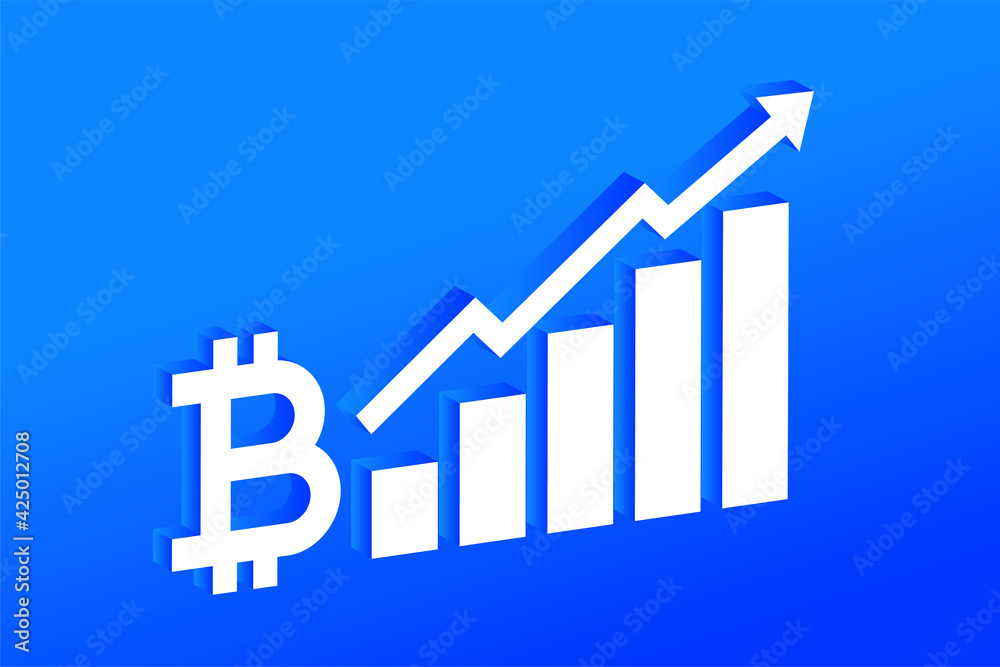 bitcoin growth graph chart concept background bitcoin growth graph chart concept background