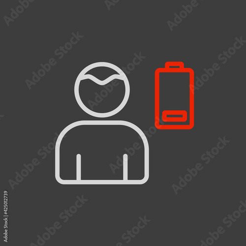 Novel Coronavirus symptoms weakness vector flat icon