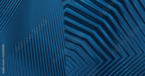 Render with blue hypotonic background from stripes