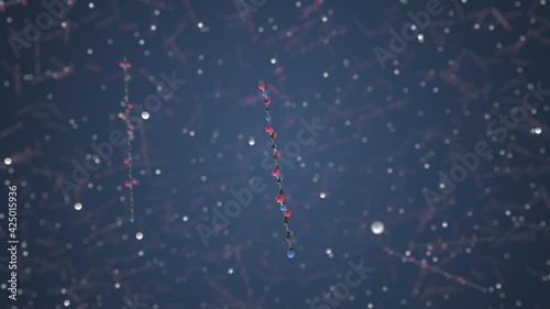 Molecule of Deferoxamine. Molecular model, science related looping 3d animation photo
