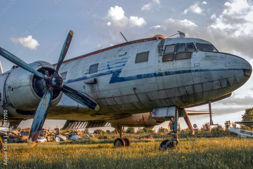 Fototapeta premium Ilyushin Il-14 Soviet transport aircraft (NATO-Codename: Crate)