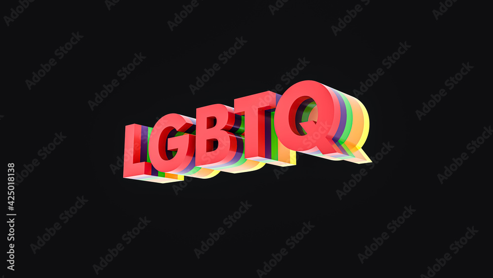 Obraz premium 3d Rendering Love Colors and Peace