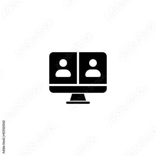 Video call vector icon, online conference symbol. Video chat sign. video conference icon. Smartphone icon. Modern, simple flat vector illustration for web site or mobile app