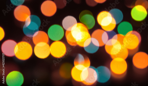 Bokeh effect blurred lights background