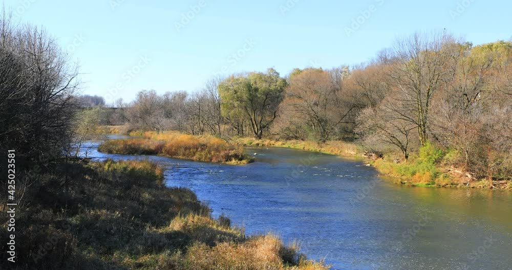 Conestoga River in St Jacobs, Ontario, Canada 4K Conestoga River in St Jacobs, Ontario, Canada 4K