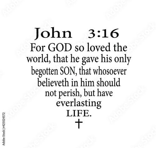 Christian text John 3 16.T shirt print.Sticker.For God so loved the world,that he gave his only begotten Son,that whosoever believeth in him should not perish,but have everlasting life.Bible verses.