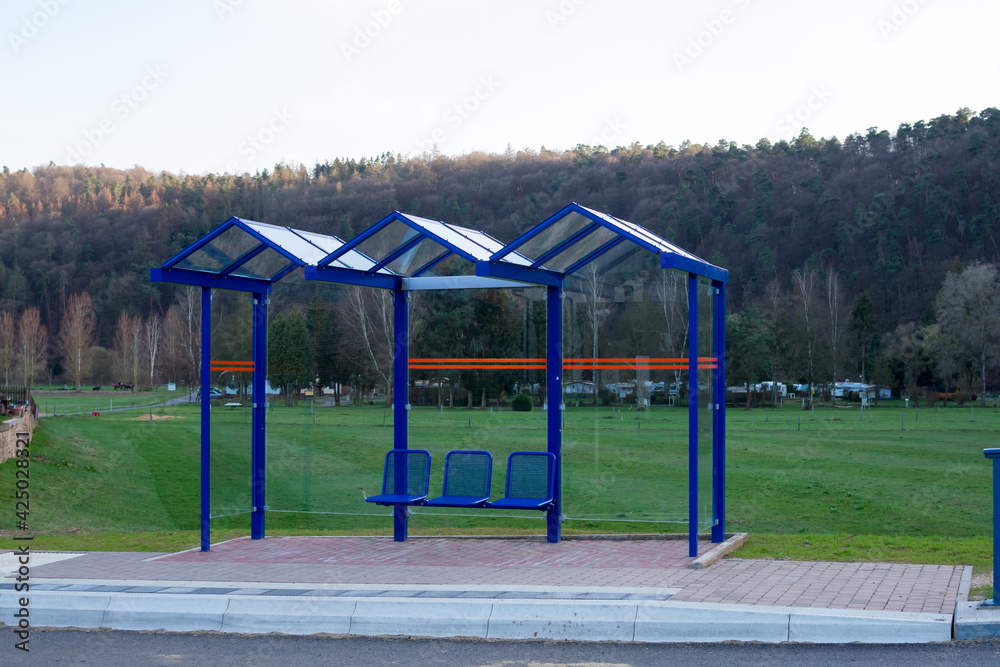 bus stop in the middle of nature. selective focus. background with mountains. bus stop in the middle of nature. selective focus. background with mountains.