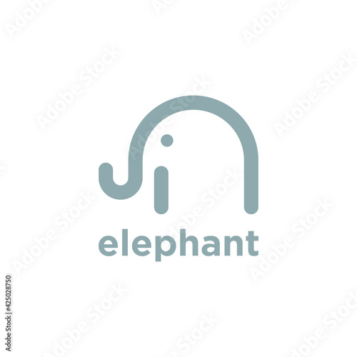 elephant logo design with geometry