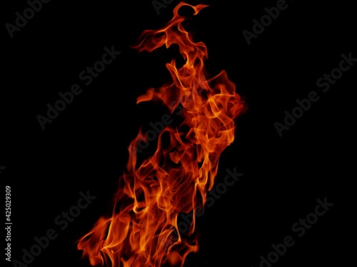 Abstract blaze fire flame texture for banner background.Strange shape lights.