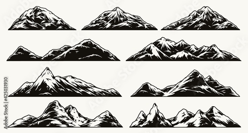 Mountain landscapes composition