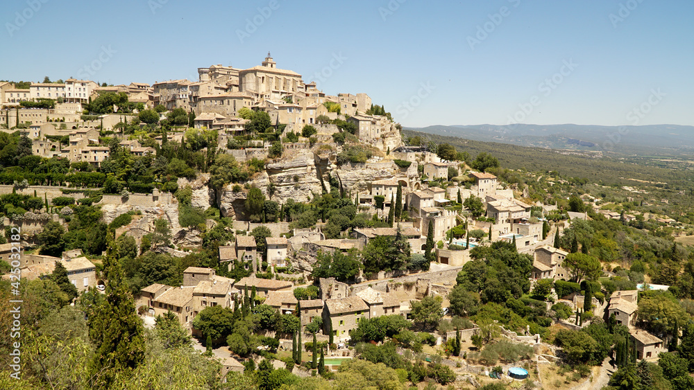 Vaucluse village on a hill top on Corsica Island in France.