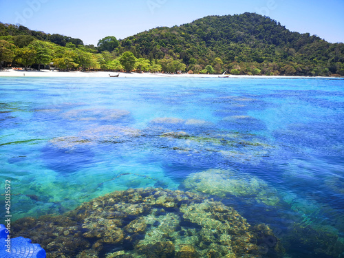Fototapeta Naklejka Na Ścianę i Meble -  A view of Coral island