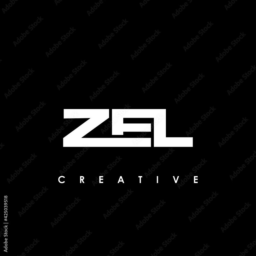 ZEL Letter Initial Logo Design Template Vector Illustration - obrazy, fototapety, plakaty 