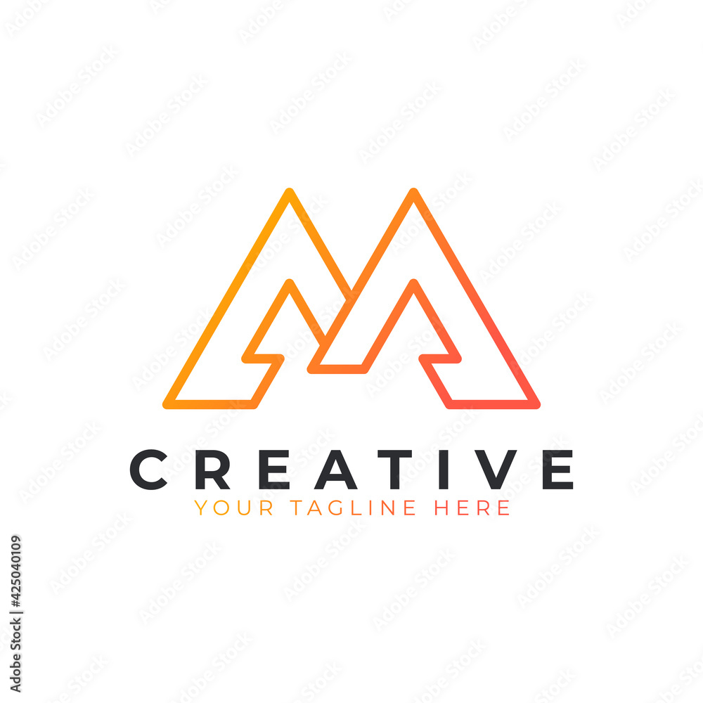 Initial Letter M line logo design. Geometric Line Style. Graphic alphabet symbol. Usable for Business and Branding Logos. Flat Vector Logo Design Ideas Template Element. Eps10 Vector Initial Letter M line logo design. Geometric Line Style. Graphic alphabet symbol. Usable for Business and Branding Logos. Flat Vector Logo Design Ideas Template Element. Eps10 Vector