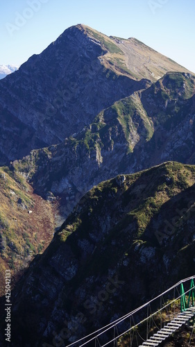 view of the mountains in krasnaya polyana, Sochi