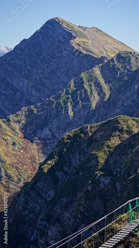 view of the mountains in krasnaya polyana, Sochi