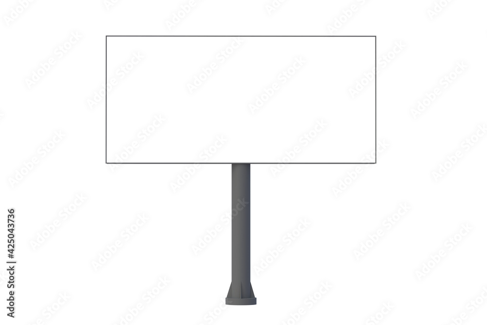 Advertising empty billboard isolated on white background. 3d render Advertising empty billboard isolated on white background. 3d render
