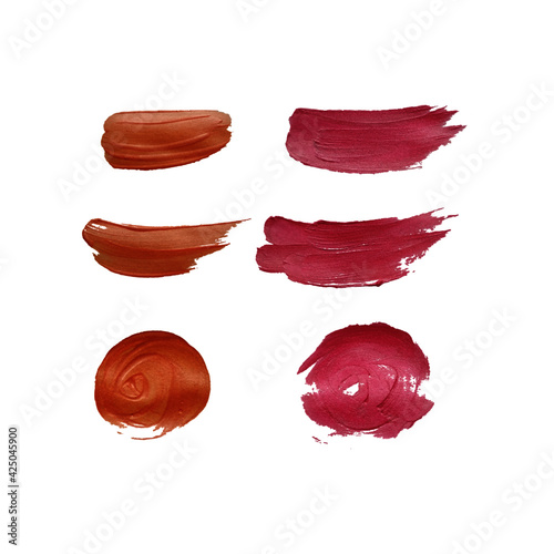 watercolor pink and orange brush strokes