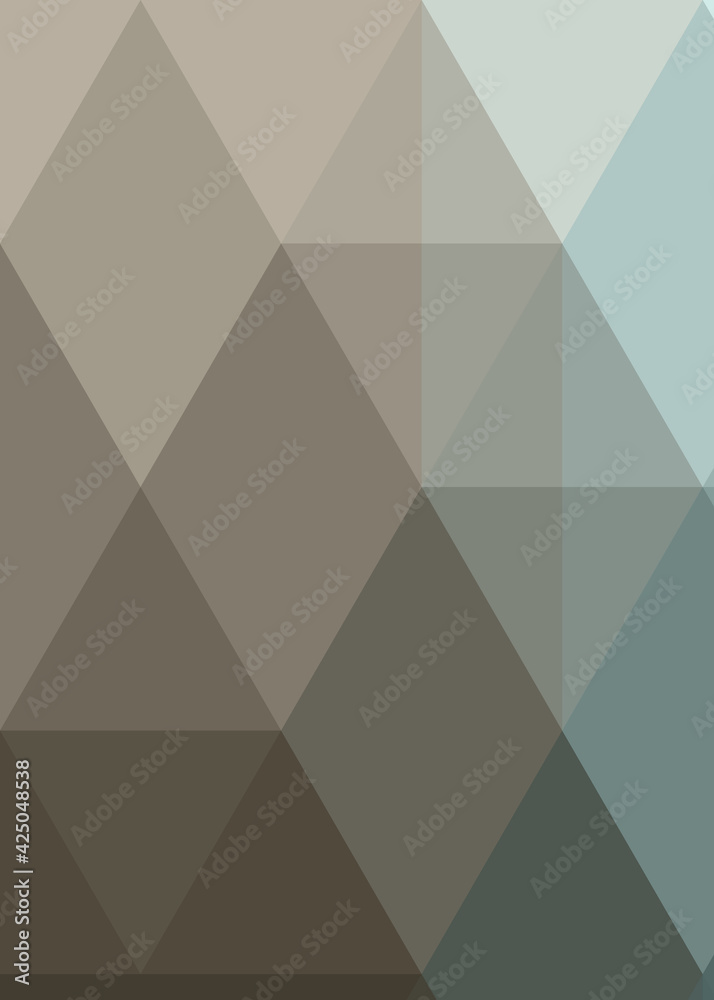 Fototapeta premium Abstract color Low-Polygones Generative Art background illustration